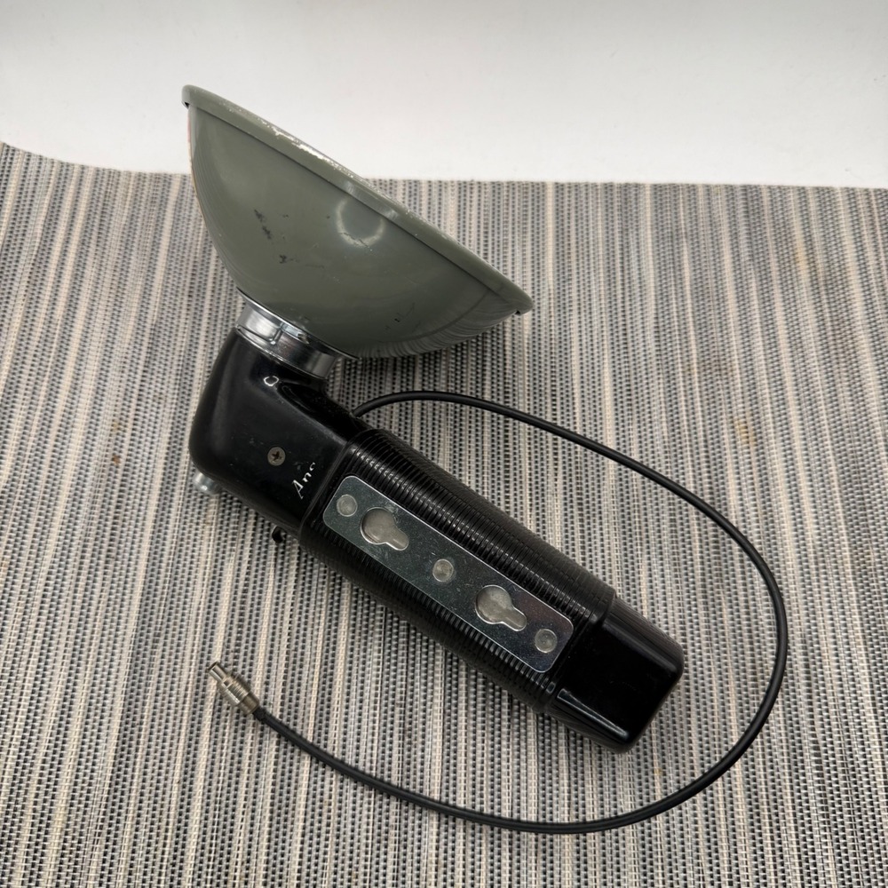 Vintage Ansco Handheld Camera Flash Unit with Reflector and Sync Cord Retro Gear